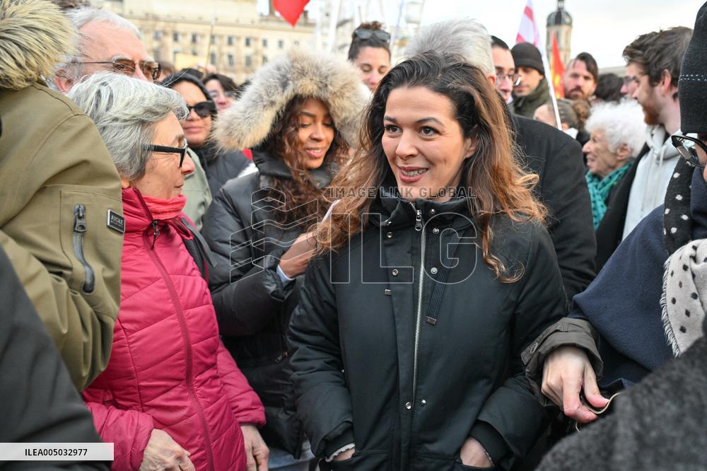 Jean Luc Melenchon At Pro Venezuela Rally - Lyon