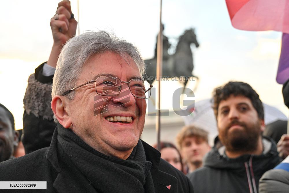 Jean Luc Melenchon At Pro Venezuela Rally - Lyon