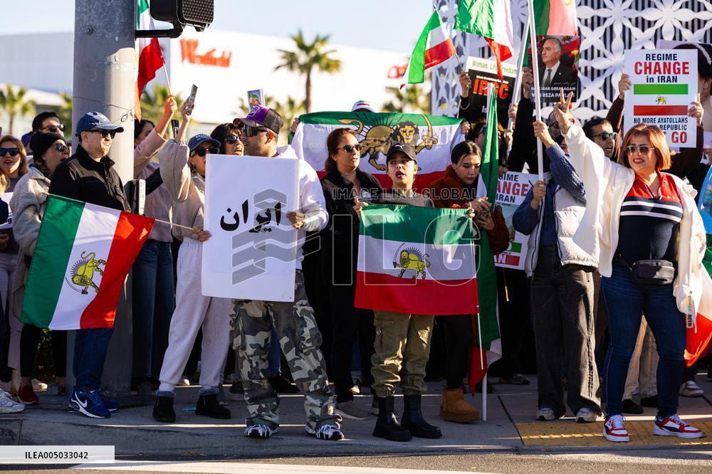 Los Angeles Demonstration Solidarity Iranian Protesters