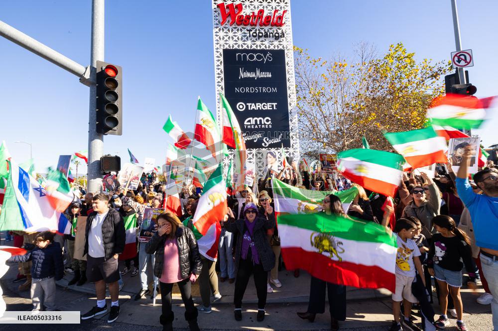 Los Angeles Demonstration Solidarity Iranian Protesters