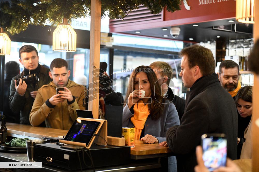 Sarah Knafo At Passy Market - Paris