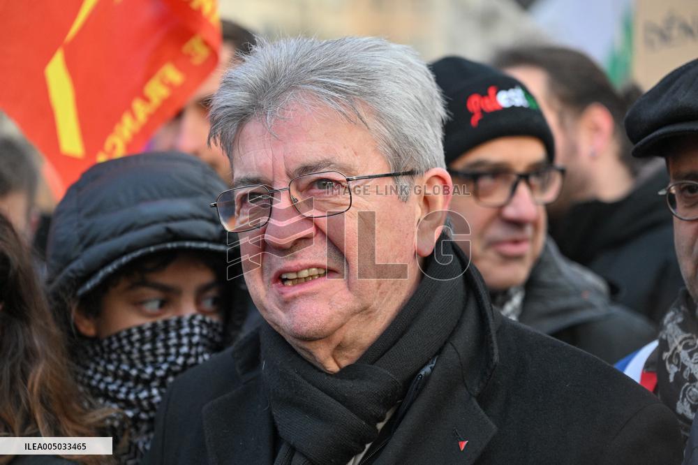 Jean Luc Melenchon At Pro Venezuela Rally - Lyon