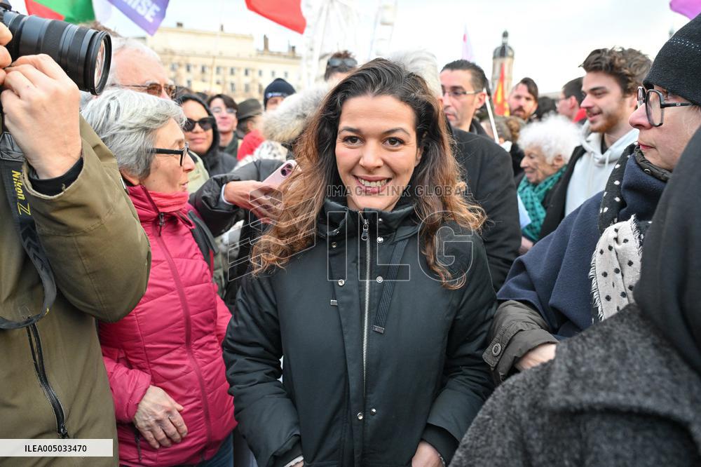 Jean Luc Melenchon At Pro Venezuela Rally - Lyon