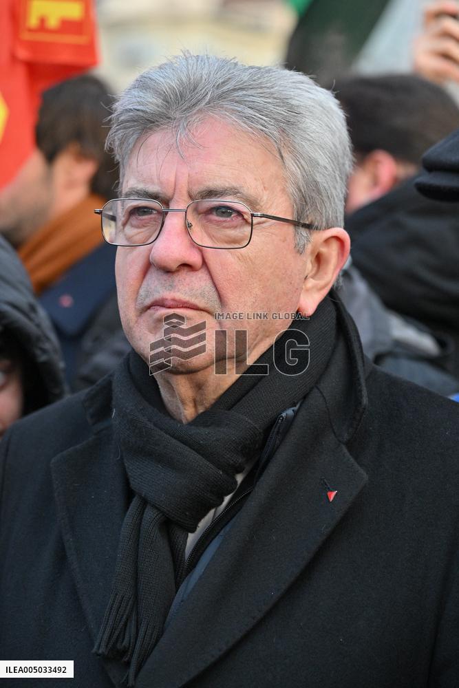 Jean Luc Melenchon At Pro Venezuela Rally - Lyon