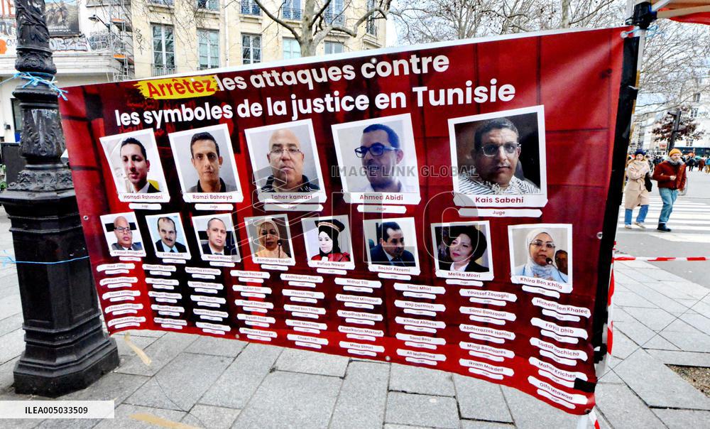 Rally Against Repression In Tunisia - Paris