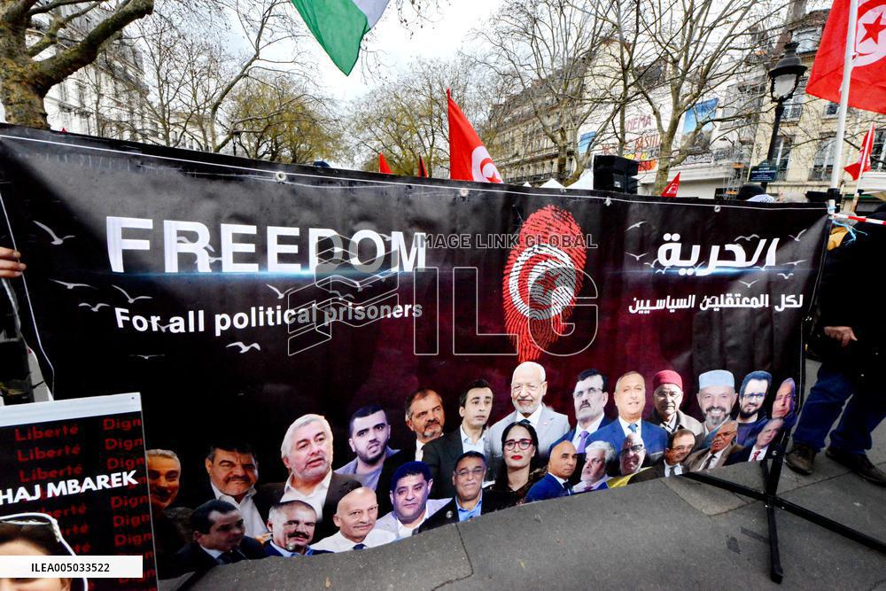 Rally Against Repression In Tunisia - Paris