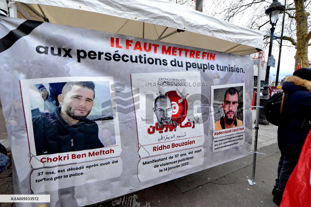 Rally Against Repression In Tunisia - Paris
