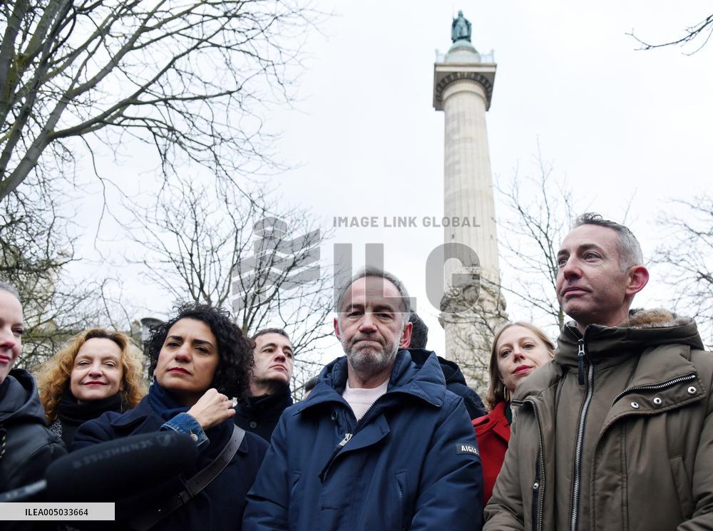 Emmanuel Gregoire, First Market Of The United Left - Paris