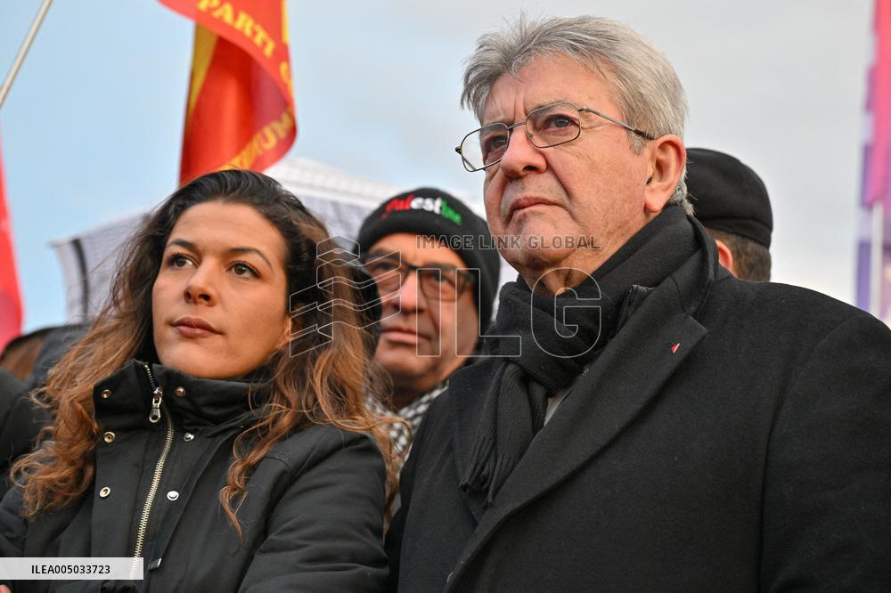 Jean Luc Melenchon At Pro Venezuela Rally - Lyon