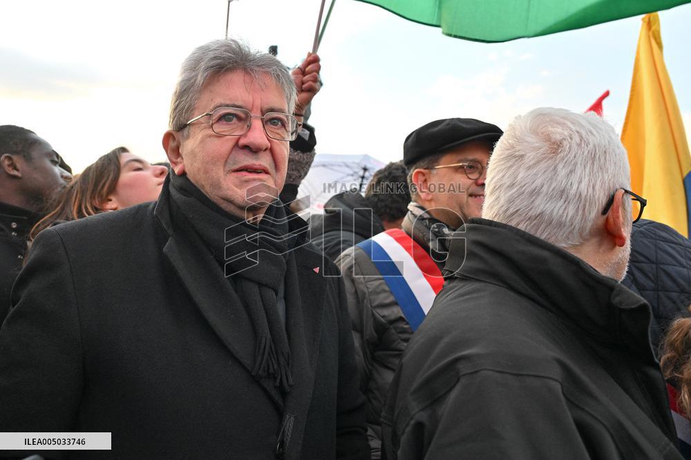 Jean Luc Melenchon At Pro Venezuela Rally - Lyon