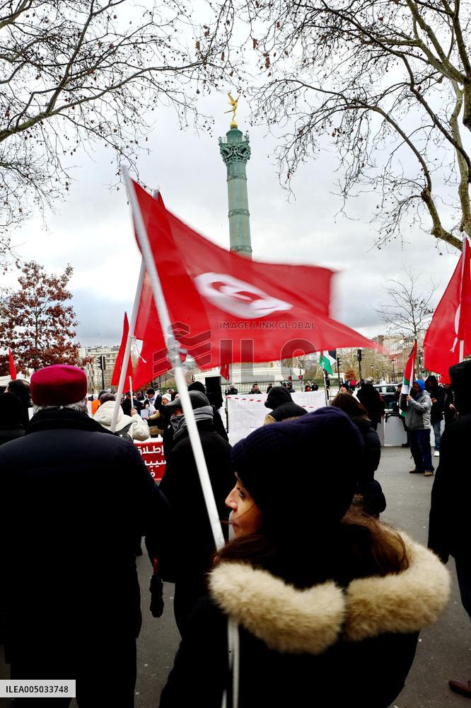 Rally Against Repression In Tunisia - Paris