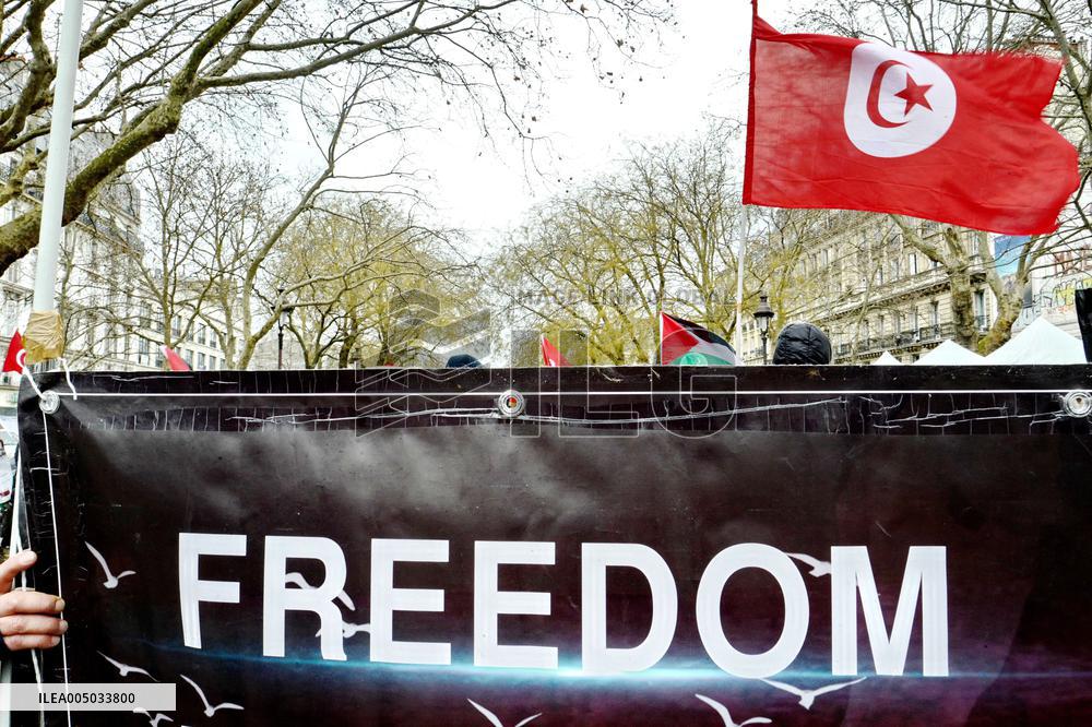 Rally Against Repression In Tunisia - Paris