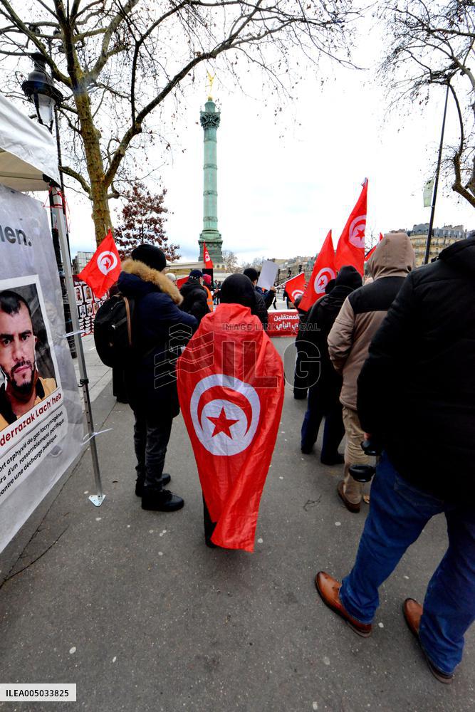 Rally Against Repression In Tunisia - Paris