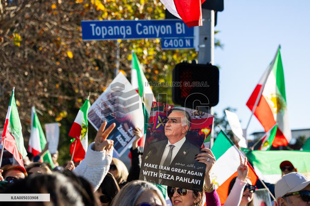 Los Angeles Demonstration Solidarity Iranian Protesters