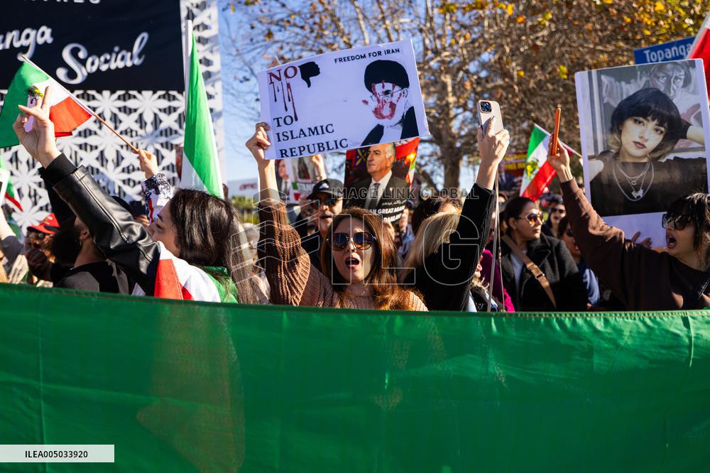 Los Angeles Demonstration Solidarity Iranian Protesters