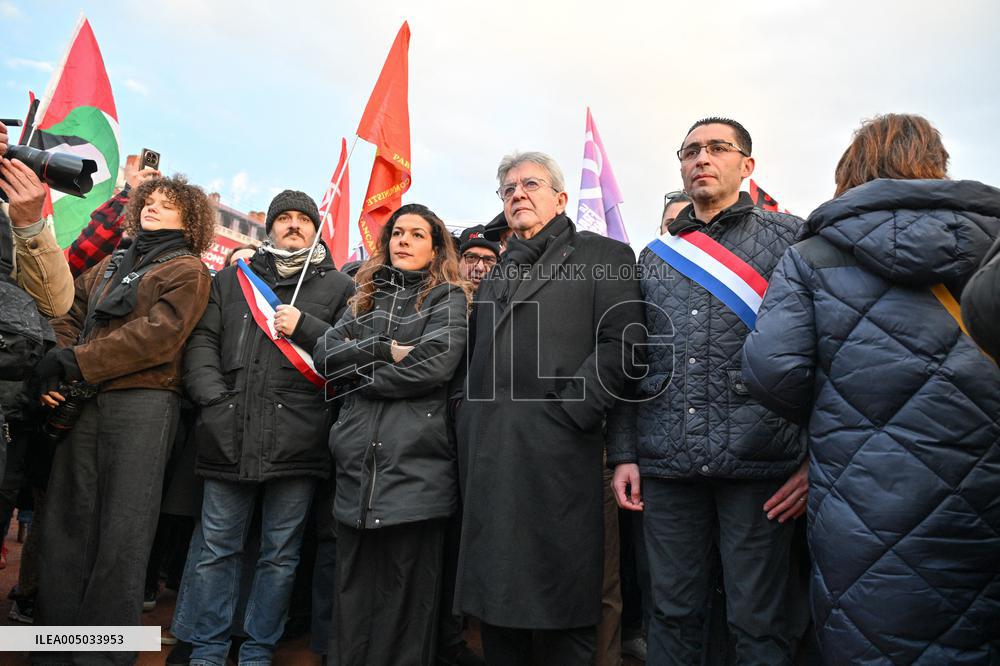 Jean Luc Melenchon At Pro Venezuela Rally - Lyon