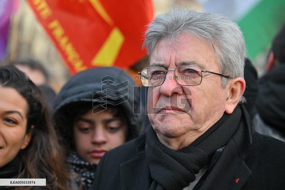 Jean Luc Melenchon At Pro Venezuela Rally - Lyon
