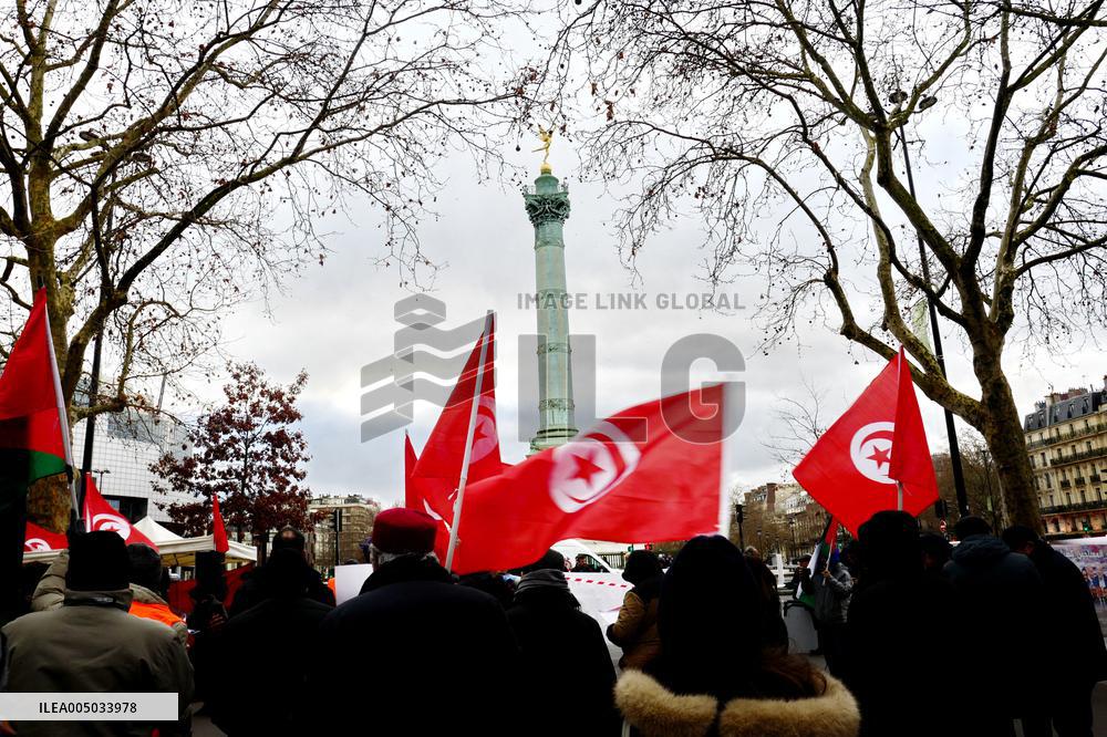 Rally Against Repression In Tunisia - Paris