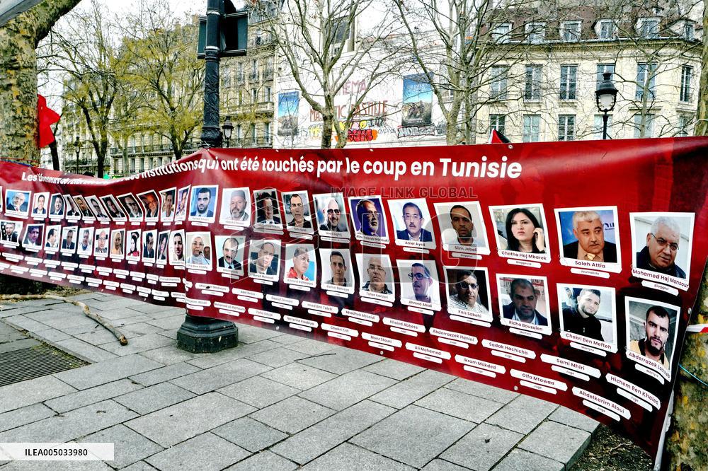 Rally Against Repression In Tunisia - Paris