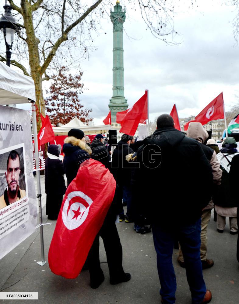 Rally Against Repression In Tunisia - Paris