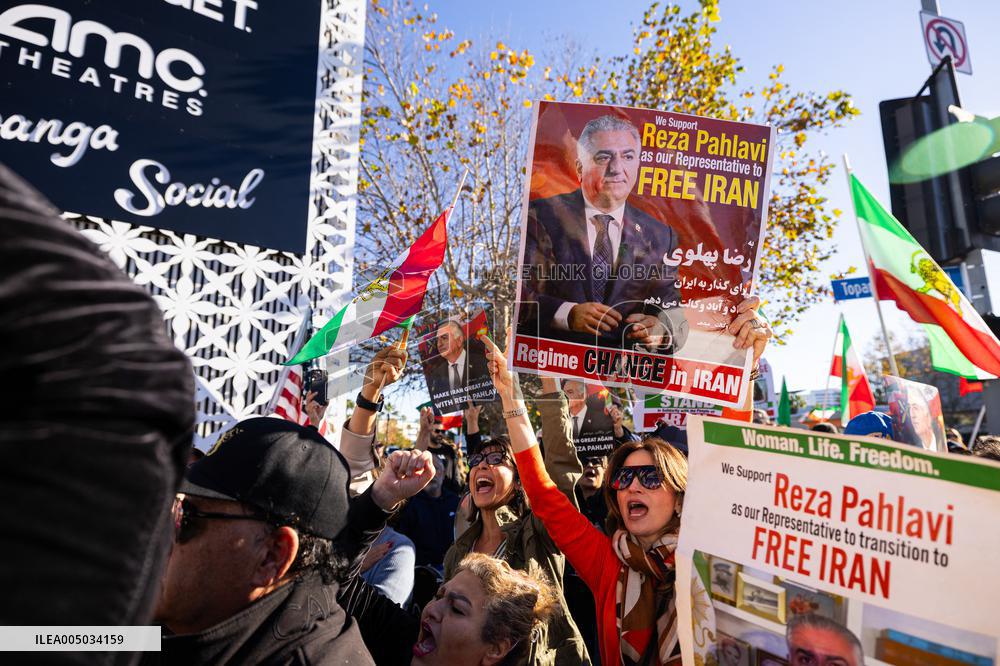 Los Angeles Demonstration Solidarity Iranian Protesters