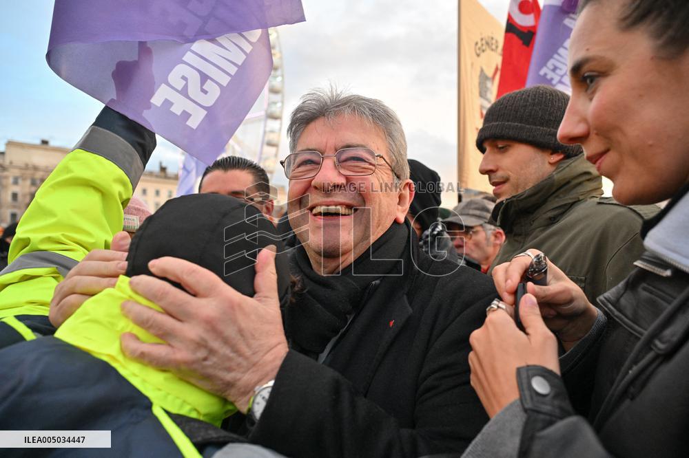 Jean Luc Melenchon At Pro Venezuela Rally - Lyon