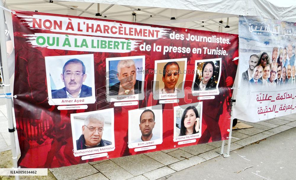 Rally Against Repression In Tunisia - Paris