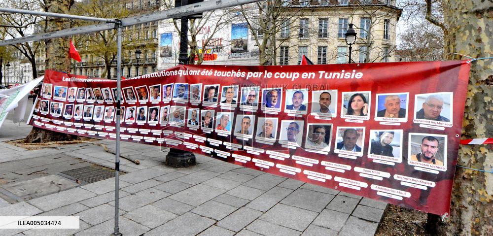Rally Against Repression In Tunisia - Paris