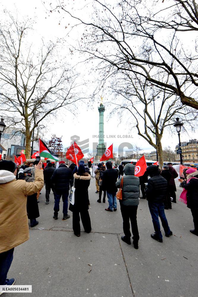 Rally Against Repression In Tunisia - Paris