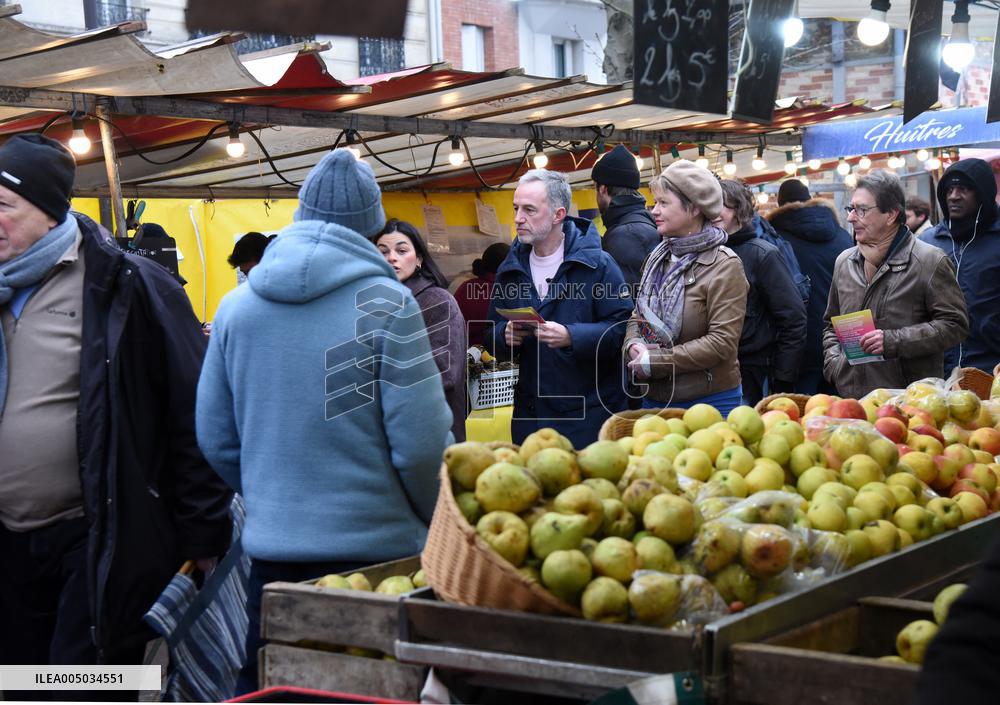 Emmanuel Gregoire, First Market Of The United Left - Paris