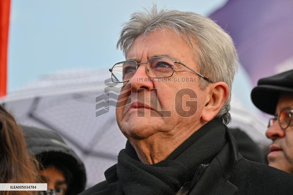 Jean Luc Melenchon At Pro Venezuela Rally - Lyon
