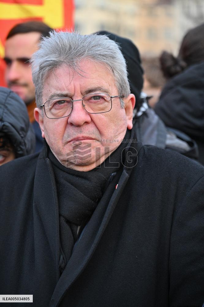 Jean Luc Melenchon At Pro Venezuela Rally - Lyon