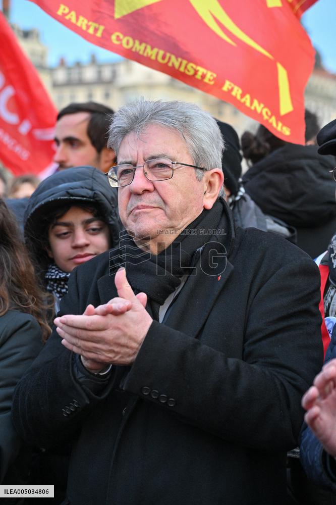 Jean Luc Melenchon At Pro Venezuela Rally - Lyon