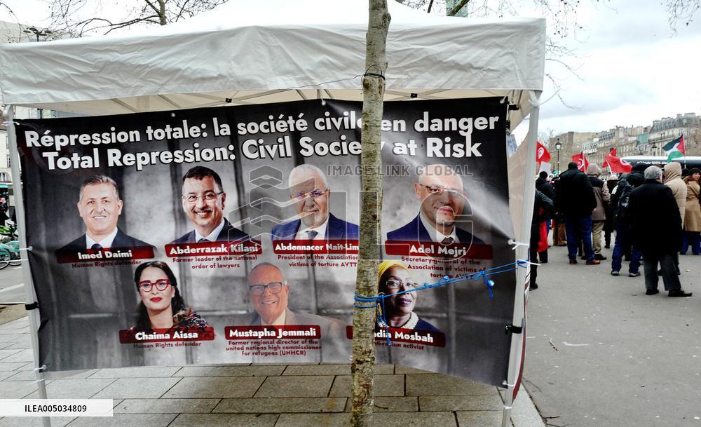 Rally Against Repression In Tunisia - Paris
