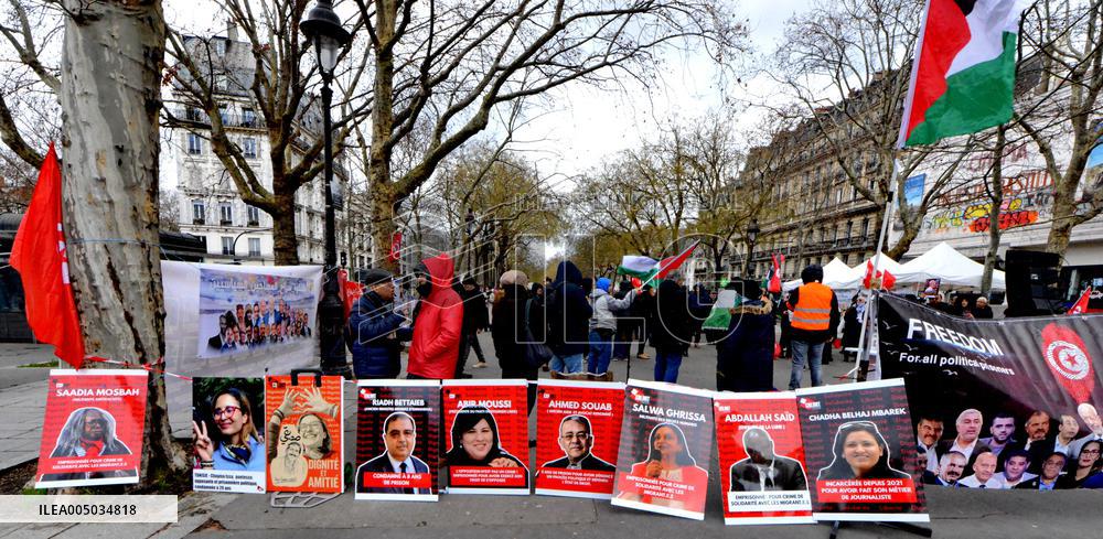 Rally Against Repression In Tunisia - Paris