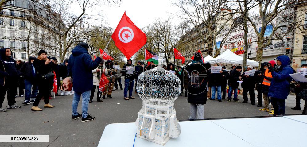 Rally Against Repression In Tunisia - Paris