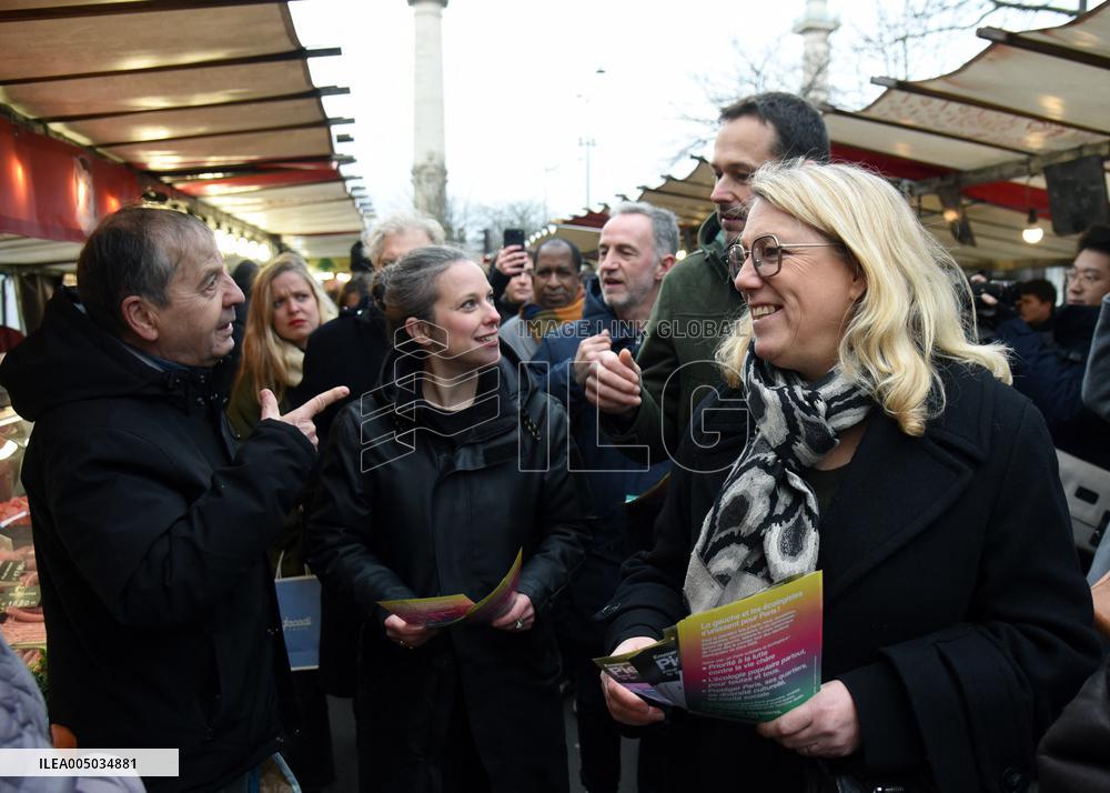 Emmanuel Gregoire, First Market Of The United Left - Paris