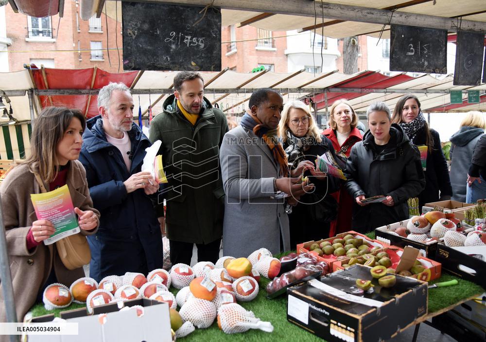 Emmanuel Gregoire, First Market Of The United Left - Paris