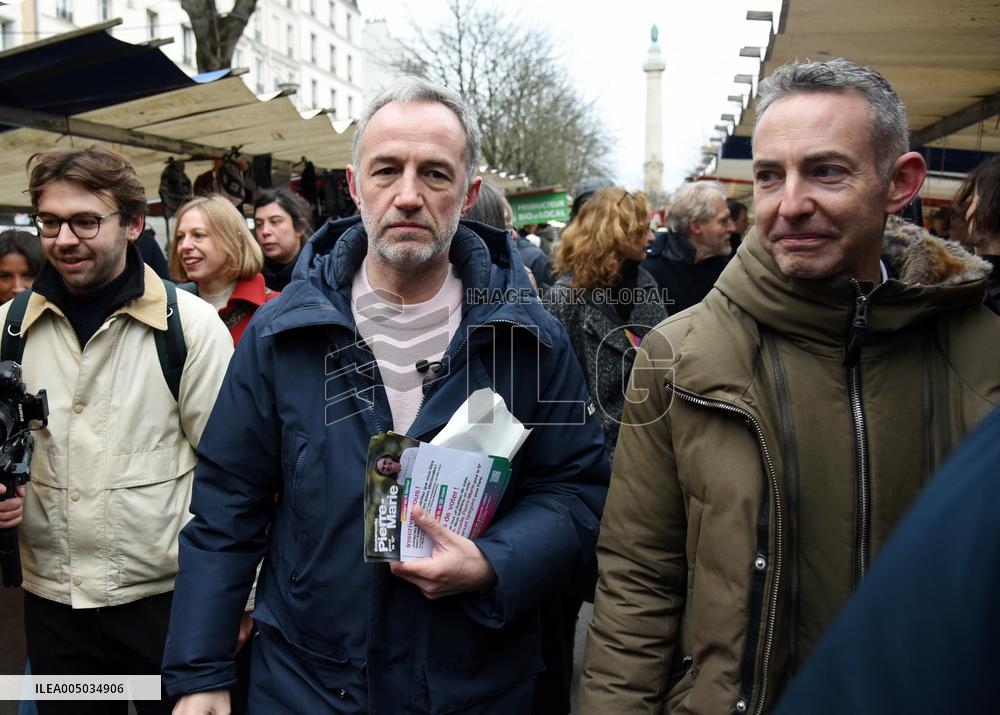 Emmanuel Gregoire, First Market Of The United Left - Paris