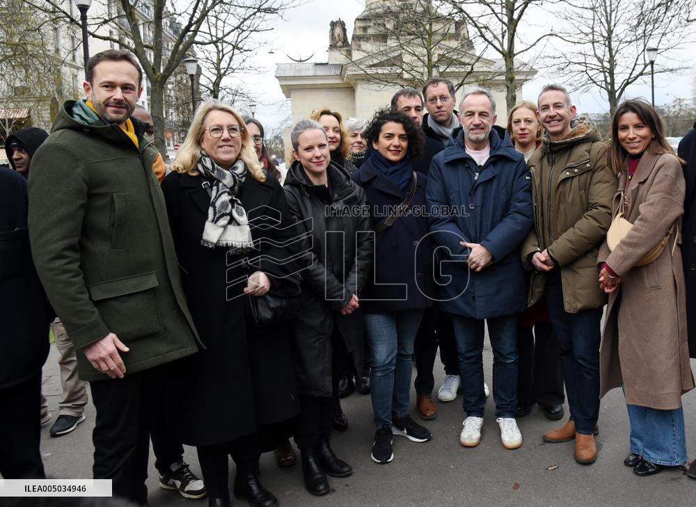 Emmanuel Gregoire, First Market Of The United Left - Paris