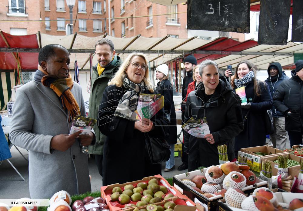 Emmanuel Gregoire, First Market Of The United Left - Paris