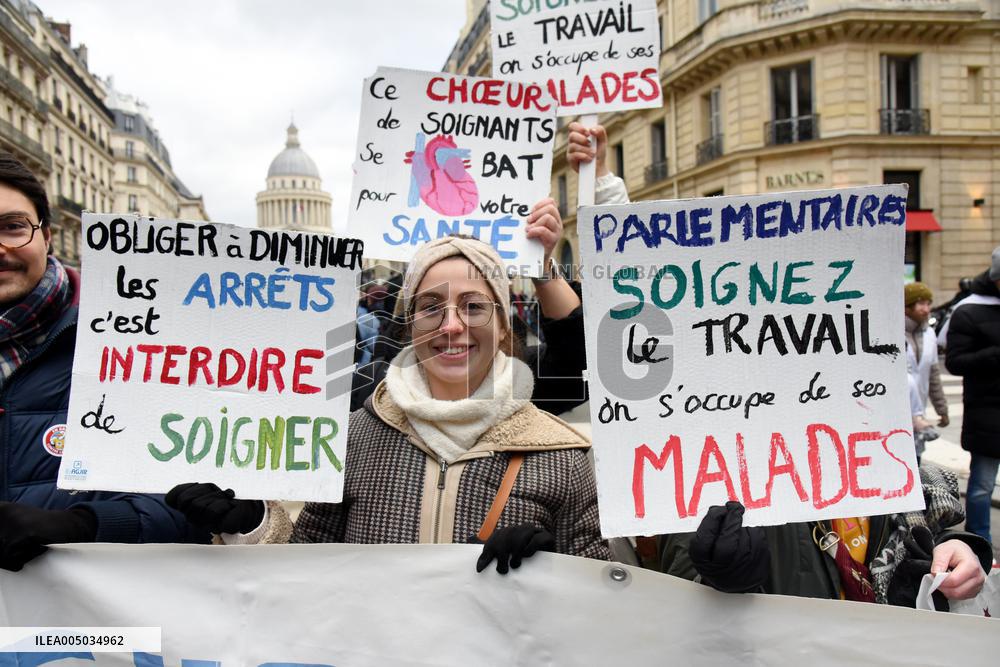 Liberal Doctors Demonstration - Paris