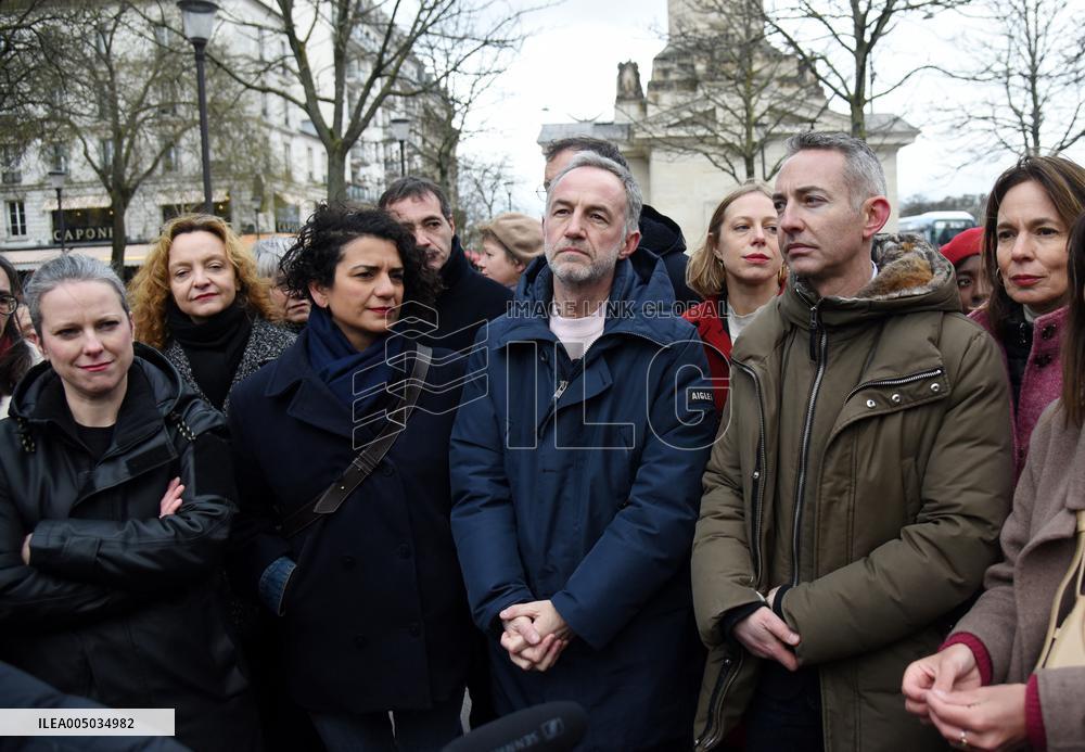 Emmanuel Gregoire, First Market Of The United Left - Paris