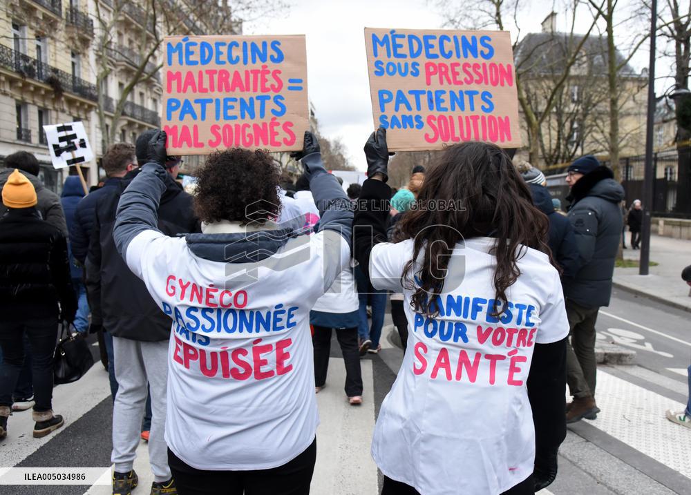 Liberal Doctors Demonstration - Paris