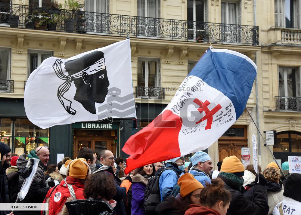 Liberal Doctors Demonstration - Paris