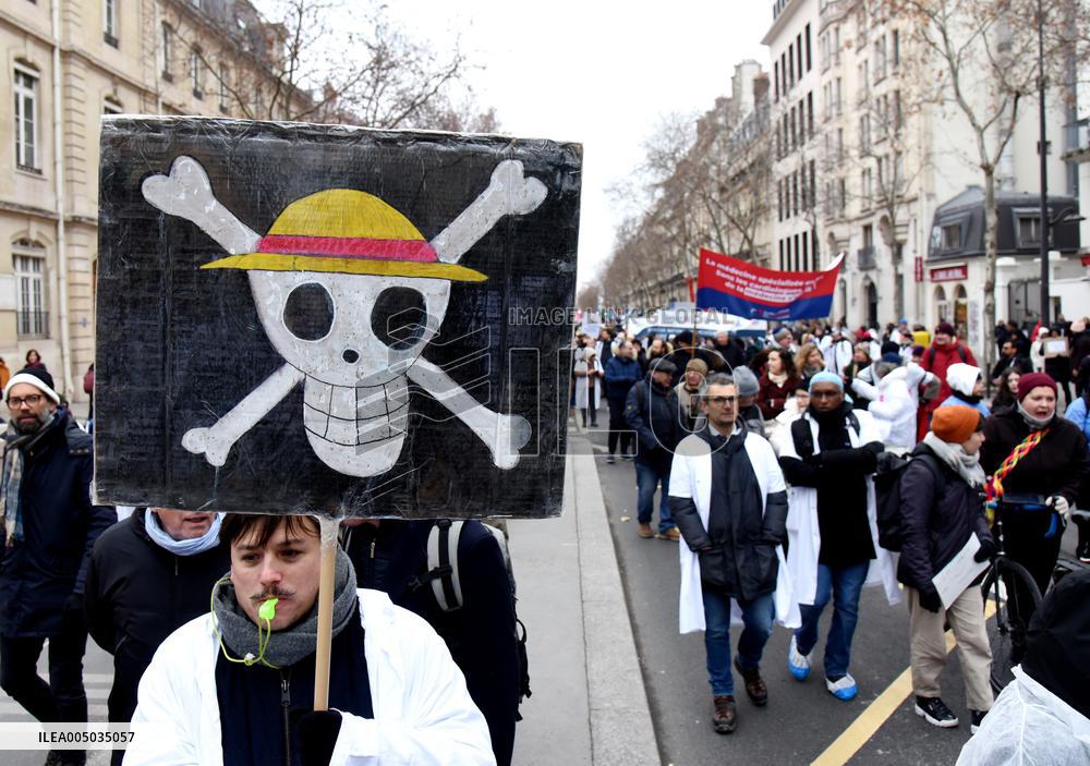 Liberal Doctors Demonstration - Paris