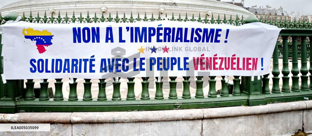Rally Against US Intervention In Venezuela - Paris
