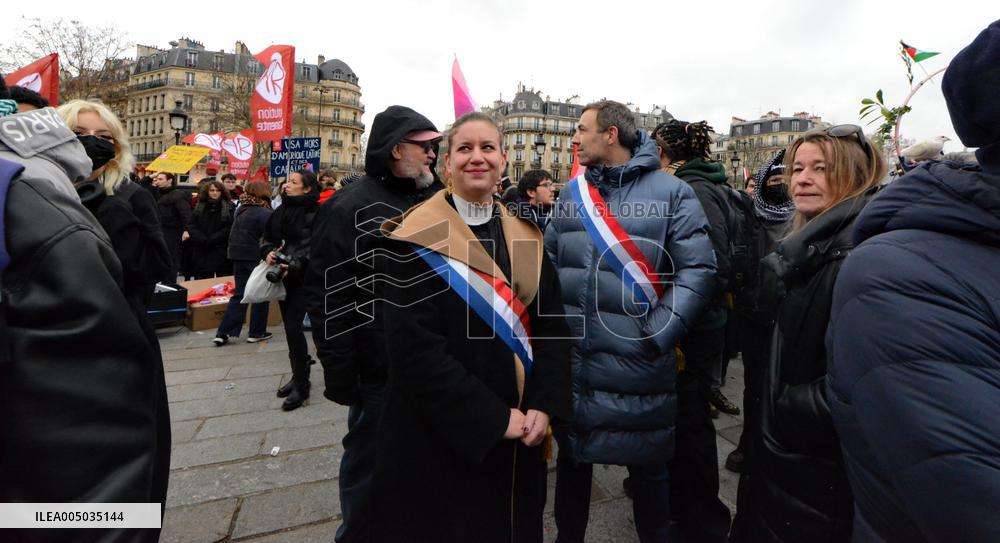 Rally Against US Intervention In Venezuela - Paris