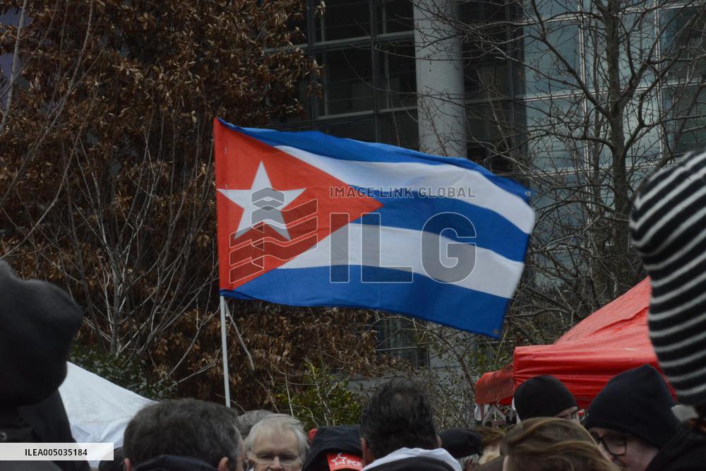 Rally Against US Intervention In Venezuela - Paris