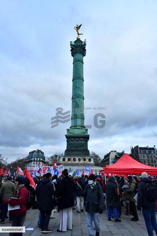 Rally Against US Intervention In Venezuela - Paris